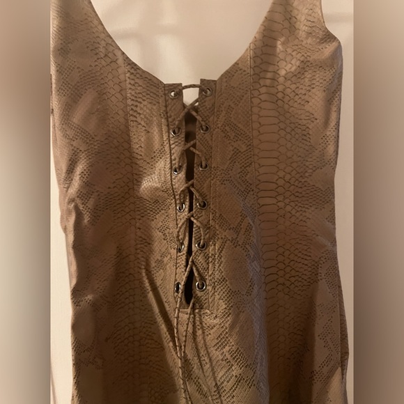 NAKED WARDROBE Lace dreams bustier dress animal print xs - Picture 2 of 5